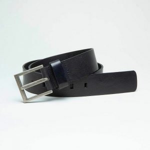 Ibex 40mm Full Grain Leather Belt with Square Tip & Holes Black