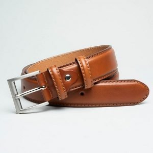 Ibex 40mm Full Grain Leather Stitched Edge Belt Tan