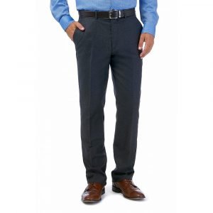 Gurteen Fleet Grey Pure Wool Trousers