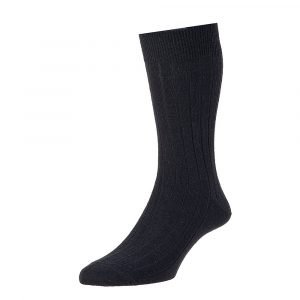 HJ Broad Rib 2pk Socks Black