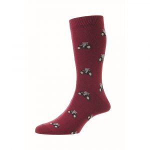 HJ Tractor Socks Claret