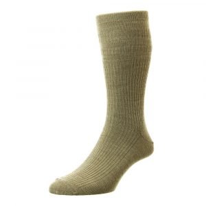 HJ Original Wool Softop Socks Taupe