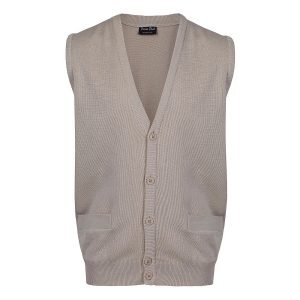 Franco Ponti Merino Wool Blend Sleeveless Cardigan